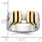 14k Two-tone Mens Diamond Ring Mounting, Mounting Only - Sophia Jewelers