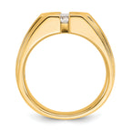 10k Men's Polished and Satin Diamond Ring Mounting (No Stones Included)