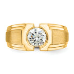 10k Men's Polished and Satin Diamond Ring Mounting (No Stones Included)