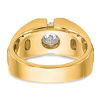 10k Men's Polished and Satin Diamond Ring Mounting (No Stones Included)