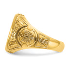 14k 16.5x14.8mm Men's Cushion Signet Ring