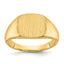 14k 12x12mm Men's Satin Top Cushion Signet Ring