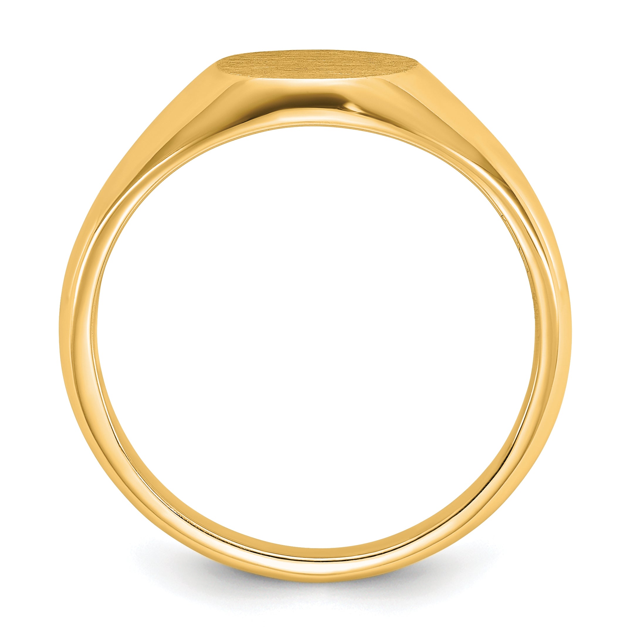 14k 12x10mm Men's Round Signet Ring Secondary image