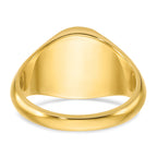 14k 14x12mm Men's Round Signet Ring