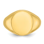 14k 16x14mm Men's Round Signet Ring
