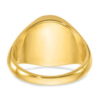 14k 16x14mm Men's Round Signet Ring