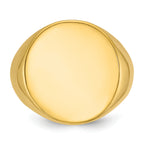 14k 20x18mm Men's Round Signet Ring