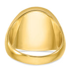 14k 20x18mm Men's Round Signet Ring