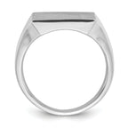 14k White Gold 16x16mm Men's Square Signet Ring