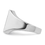 14k White Gold 16x16mm Men's Square Signet Ring