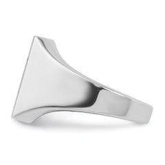 14k White Gold 16x16mm Men's Square Signet Ring