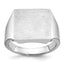 14k White Gold 16x16mm Men's Square Signet Ring