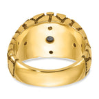 14k Two-tone Mens Diamond Nugget Ring Mounting, Mounting Only - Sophia Jewelers