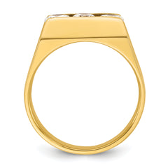 14k Men's Complete Lab Grown VS/SI FGH Dia Ring - Sophia Jewelers