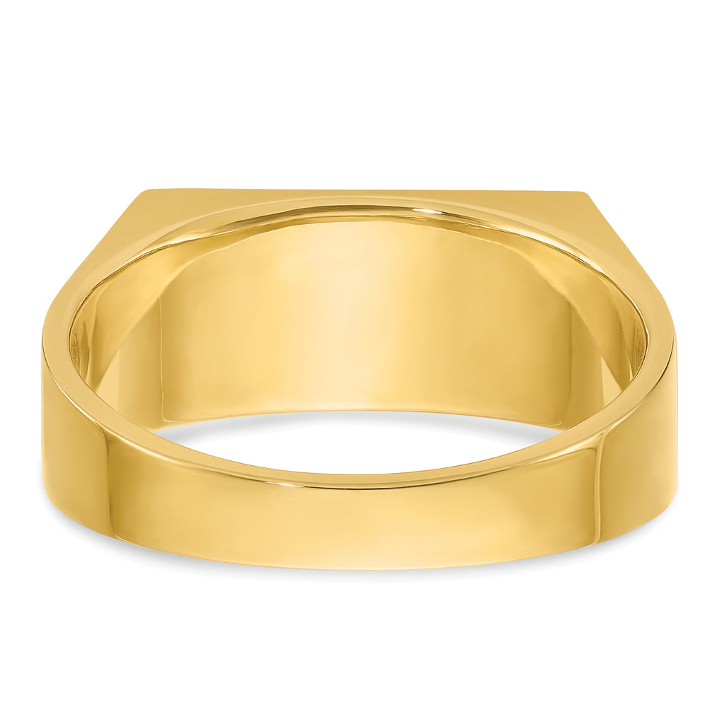 14k Men's Polished 3-Stone 1 Carat AA Quality Diamond Ring - Sophia Jewelers
