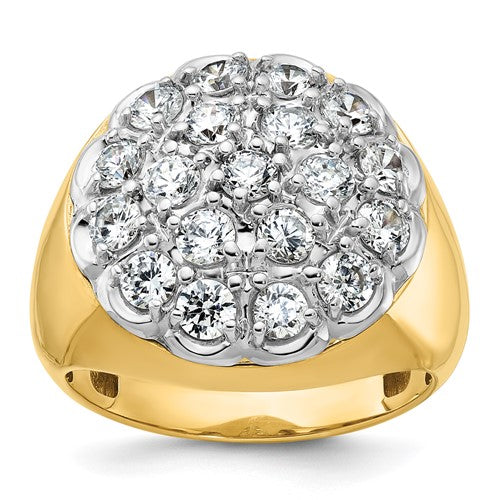Men's Lab-Grown Diamond Cluster Ring in 14K Two-Tone Gold (3 ct. tw.), Size 10 - Sophia Jewelers Main image