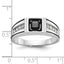 14k White Gold Satin Diamond Mens Ring Mounting, Mounting Only - Sophia Jewelers
