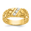 14k Mens 1/4 carat Diamond Nugget Complete Ring - Sophia Jewelers