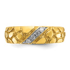 14k Mens Diamond Nugget Ring Mounting, Mounting Only - Sophia Jewelers