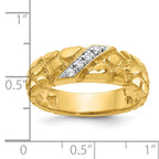 14k Mens Diamond Nugget Ring Mounting, Mounting Only - Sophia Jewelers