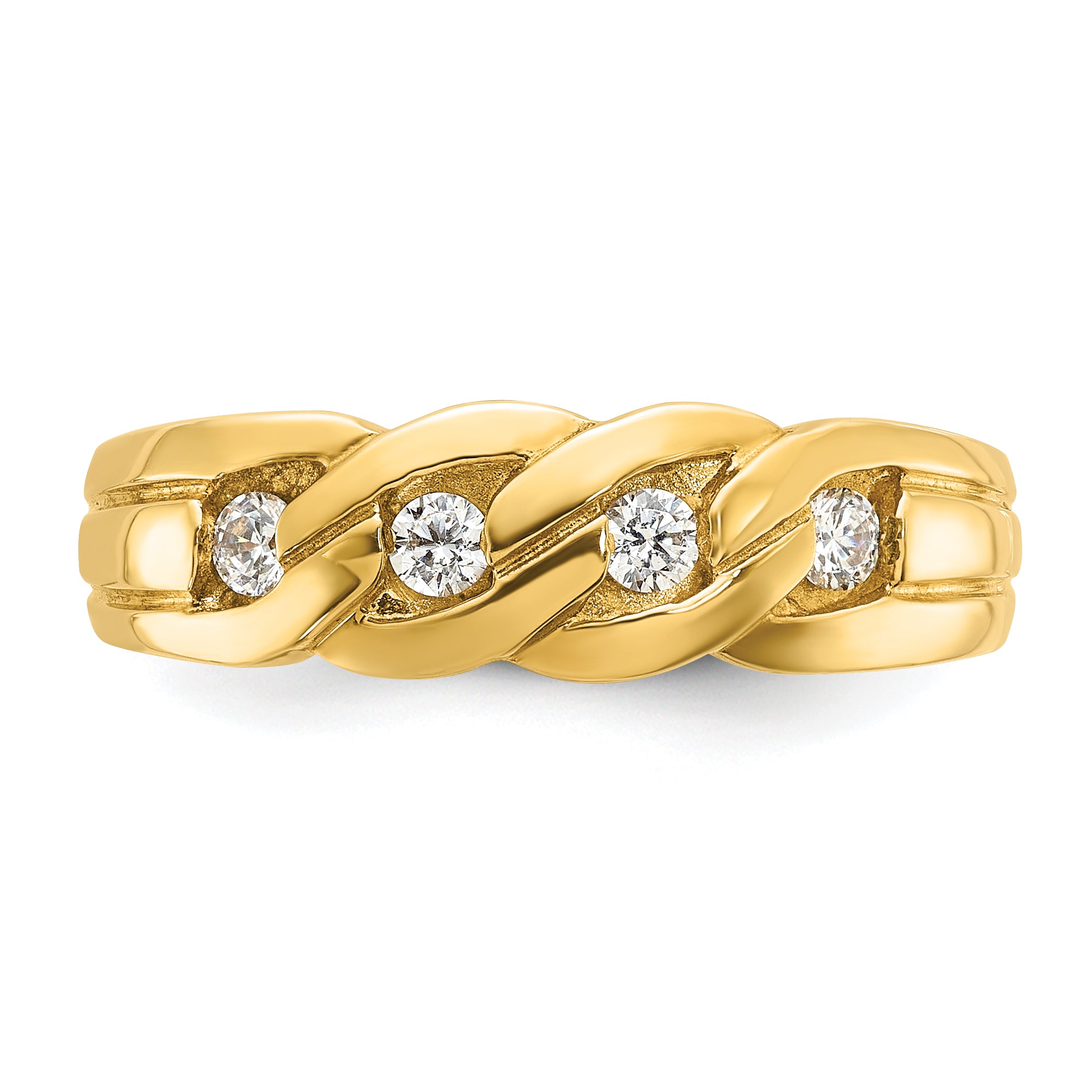 14k Mens Link Design Diamond Ring Mounting, Mounting Only - Sophia Jewelers
