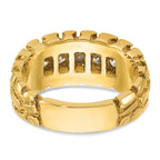 14k Mens 1 carat Diamond 5-Stone Nugget Complete Ring - Sophia Jewelers