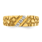 14k Mens 1/4 carat Diamond Nugget Complete Ring - Sophia Jewelers