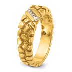 14k Mens Diamond Nugget Ring Mounting, Mounting Only - Sophia Jewelers
