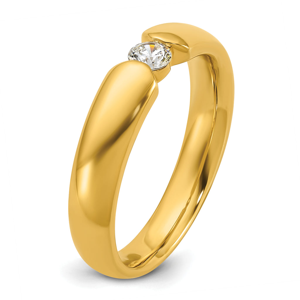 14k Mens 1/4 carat Diamond Complete Ring - Sophia Jewelers