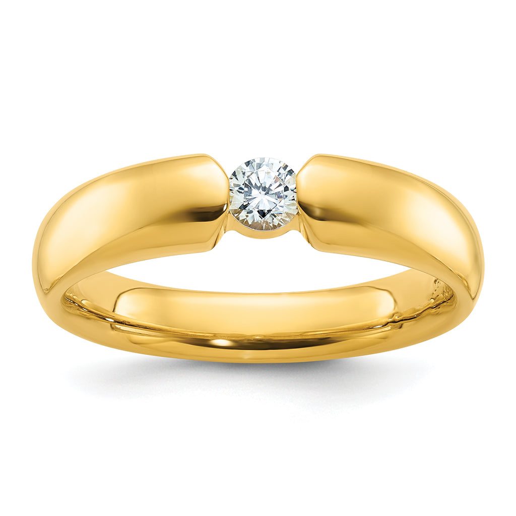 14k Mens 1/4 carat Diamond Complete Ring - Sophia Jewelers