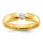 14k Mens 1/4 carat Diamond Complete Ring - Sophia Jewelers