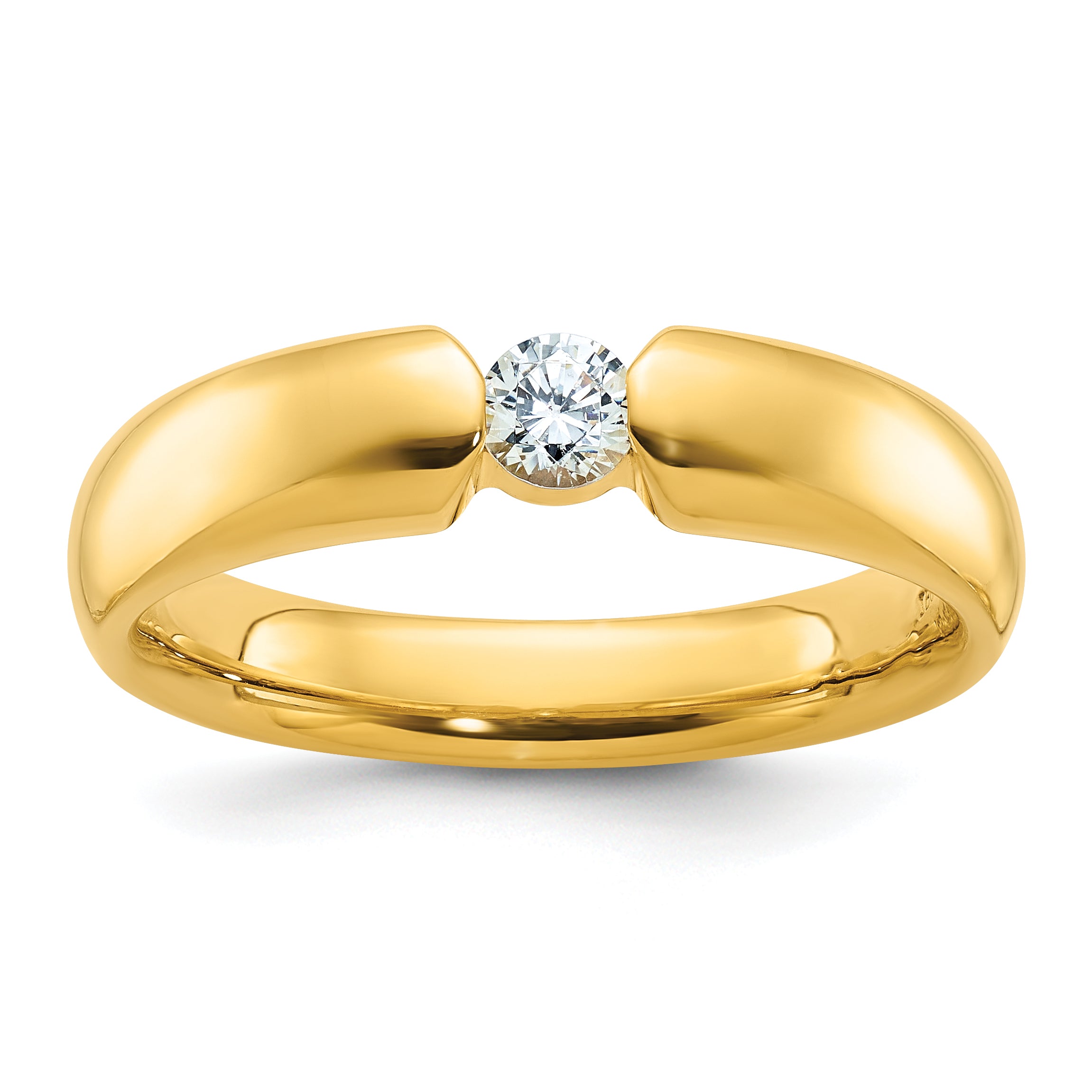 14k Mens 1/4 carat Diamond Complete Ring - Sophia Jewelers