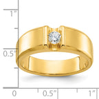 14k Mens 1/4 carat Diamond Complete Ring - Sophia Jewelers
