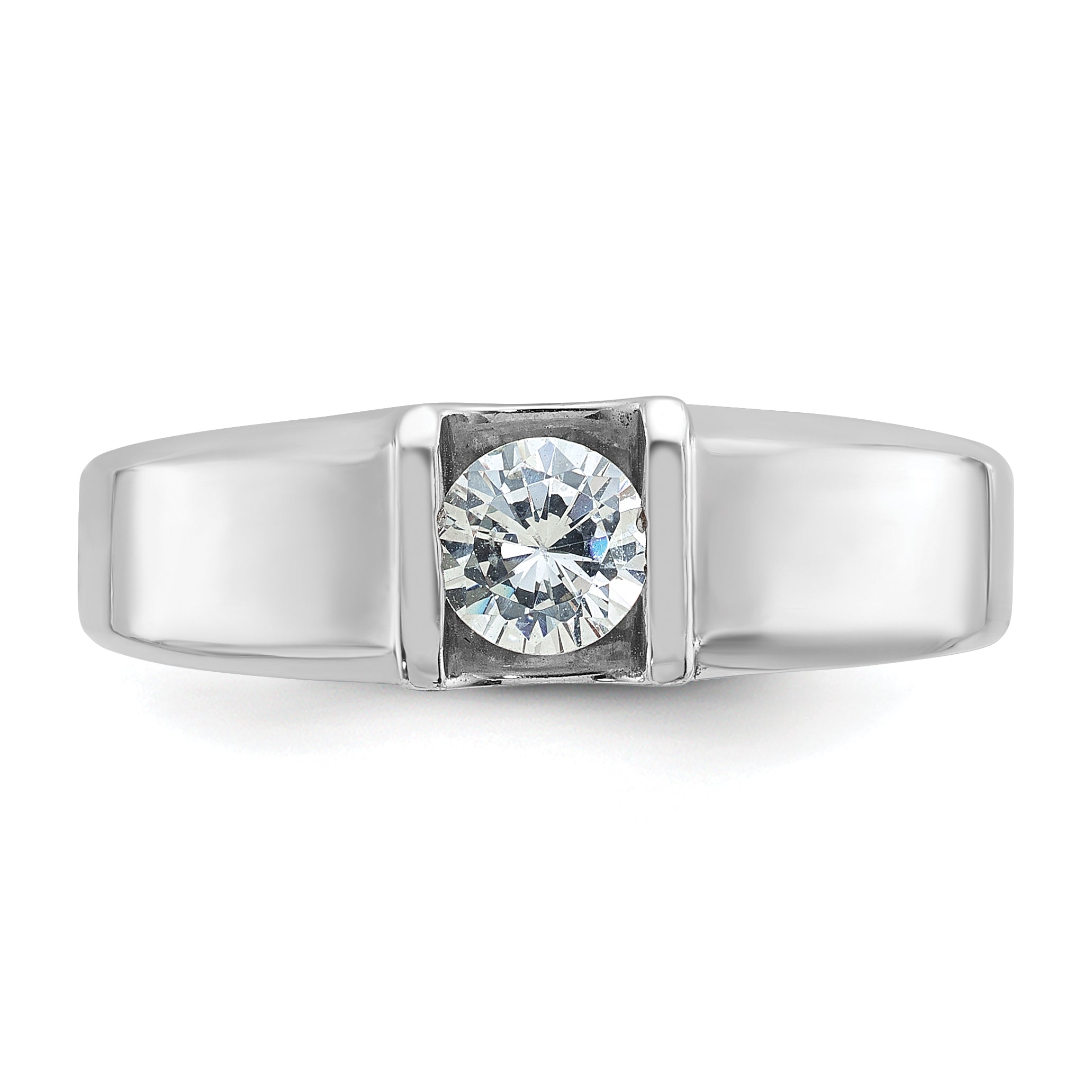 14k White Gold Mens Diamond Ring Mounting, Mounting Only - Sophia Jewelers
