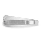 14k White Gold Mens Polished and Satin 5-Stone Ring Mounting, Mounting Only - Sophia Jewelers