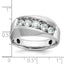 14k White Gold Men's Polished and Satin 5-Stone 1 Carat AA Quality Diamond Ring - Sophia Jewelers