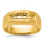 14k Mens Polished and Satin 5-Stone Ring Mounting, Mounting Only - Sophia Jewelers