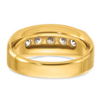 14k Men's Polished and Satin 5-Stone 1 Carat AA Quality Diamond Ring - Sophia Jewelers