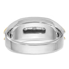 14k Two-tone Men's Polished 3-Stone 1/2 Carat AA Quality Diamond Ring - Sophia Jewelers