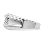 14k White Gold Mens 3-Stone 1 carat Diamond Ring - Sophia Jewelers