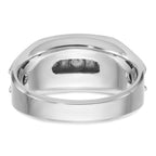 14k White Gold Mens 3-Stone 1 carat Diamond Ring - Sophia Jewelers
