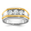 14k Two-tone Mens 3-Stone 1 carat AA Diamond Ring - Sophia Jewelers