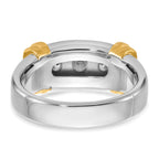 14k Two-tone 1 carat Lab Grown Diamond VS/SI+ G+ Complete Men's Ring