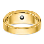 14k with White Rhodium 1/2 carat Lab Grown Diamond VS/SI+ G+ Complete Polished and Satin Five Stone - Sophia Jewelers