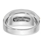 14k Two-tone Men's Polished 2-Row 1/2 Carat AA Quality Diamond Ring - Sophia Jewelers