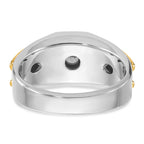 14k Two-tone 1/2 carat Lab Grown Diamond VS/SI+ G+ Complete Polished Men's Ring