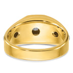 14k Two-tone Mens Polished and Satin Diamond Ring Mounting, Mounting Only - Sophia Jewelers