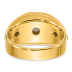 14k Two-tone 1 carat Lab Grown Diamond VS/SI+ G+ Complete Polished and Brushed Men's Band