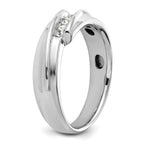 14k Two-tone Men's Polished 5-Stone 1/6 Carat AA Quality Diamond Ring - Sophia Jewelers