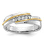14k Two-tone Men's Polished 5-Stone 1/6 Carat AA Quality Diamond Ring - Sophia Jewelers